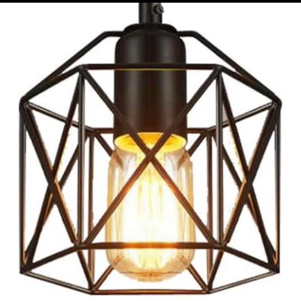 (Sale $5) Modern Bronze Geometric Pendant Light